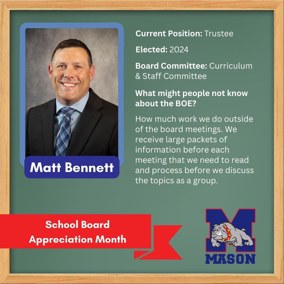 Elected: 2024; Board Committee: Curriculum & Staff Committee; What might people not know about the BOE? How much work we do outside of the board meetings. We receive large packets of information before each meeting that we need to read and process before we discuss the topics as a group.